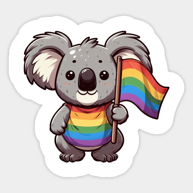 Gay Pride Koala Bear Sticker by SNAustralia